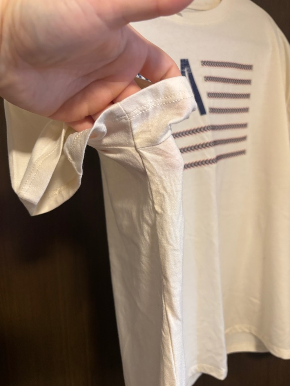 Maurices Cream Short Sleeve Tee with Embroidered Patch Detail - Picture 5 of 7